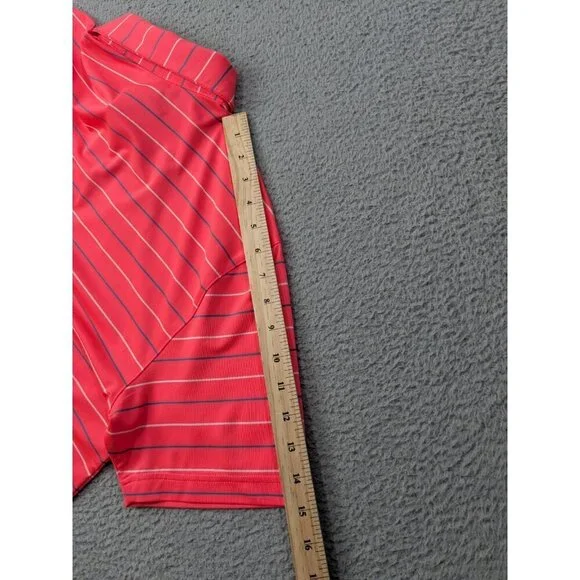 Under Armour Polo Shirt Mens Medium Performance Stripe 2.0 Golf Stretch - Picture 13 of 16